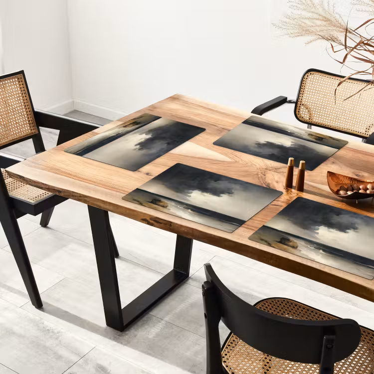 Kust - Golven - Rots - Storm Placemat vinyl groot -zzsfeer4_Kitchenyeah-website