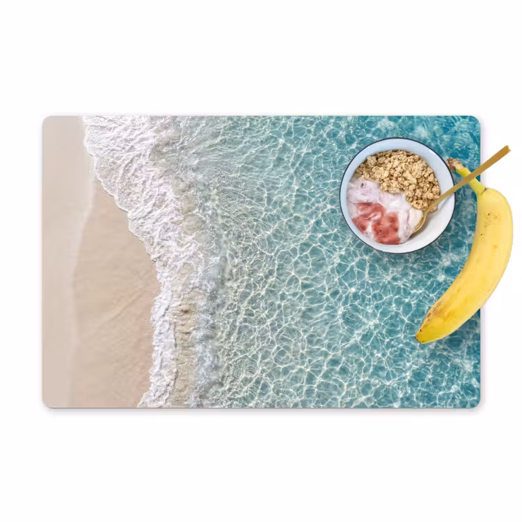 Kust - Zand - Blauw Placemat vinyl groot -zzzproduct_Kitchenyeah-website