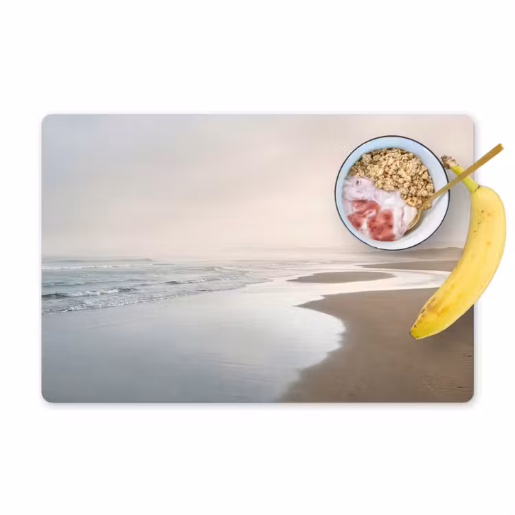 Kustlijn - Strand - Oceaan Placemat vinyl groot -zzzproduct_Kitchenyeah-website