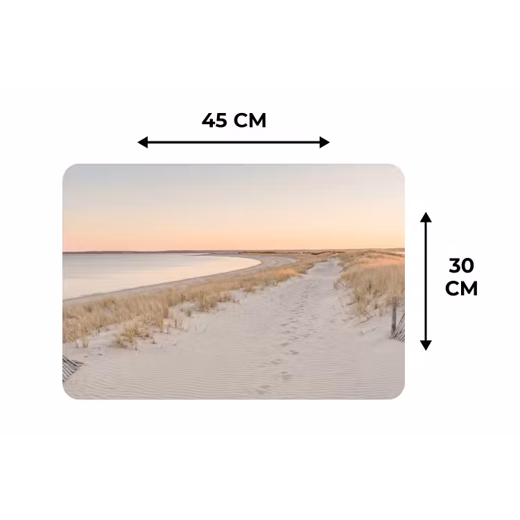 Kustlijn - Horizon - Hek Placemat vinyl groot -specs