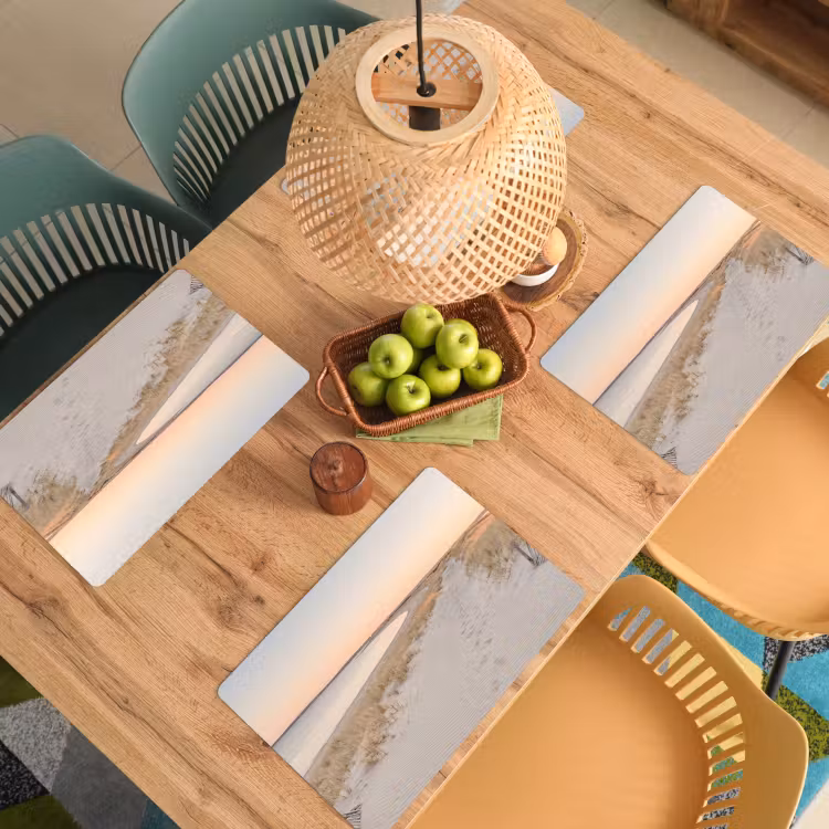 Kustlijn - Horizon - Hek Placemat vinyl groot -zzsfeer5_Kitchenyeah-website