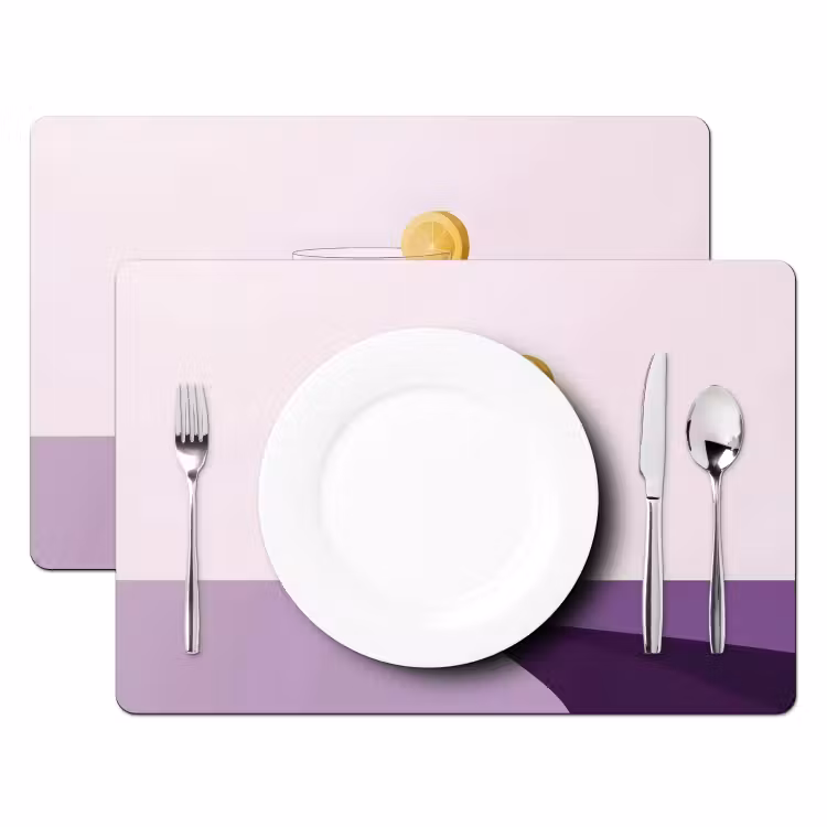 Cocktail - Paars - Minimalistisch - Citroen Placemat vinyl groot -zzsfeer2_Kitchenyeah-website