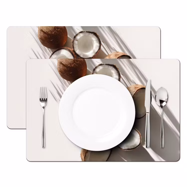 Kokosnoten - Bruin - Shaduw Placemat vinyl groot -zzsfeer2_Kitchenyeah-website