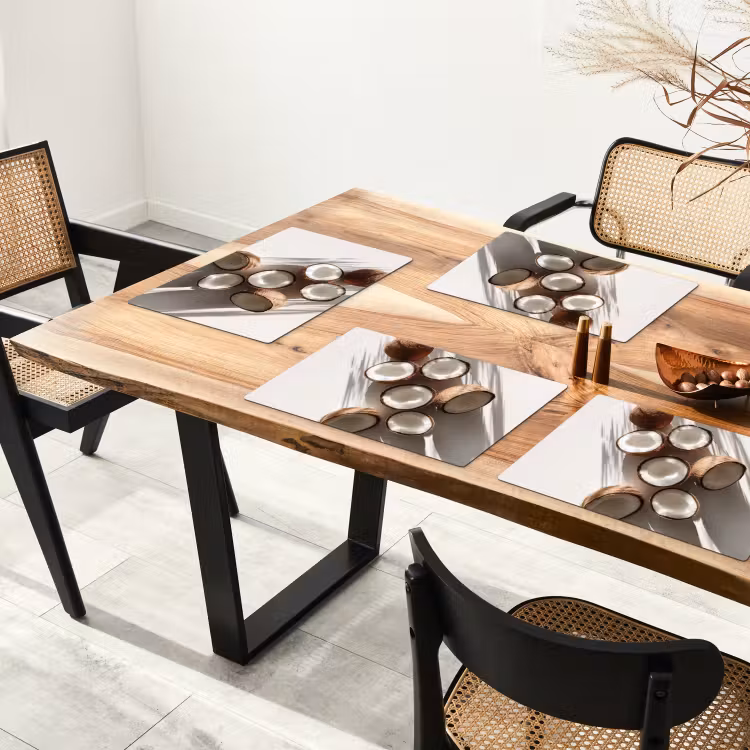 Kokosnoten - Bruin - Shaduw Placemat vinyl groot -zzsfeer4_Kitchenyeah-website