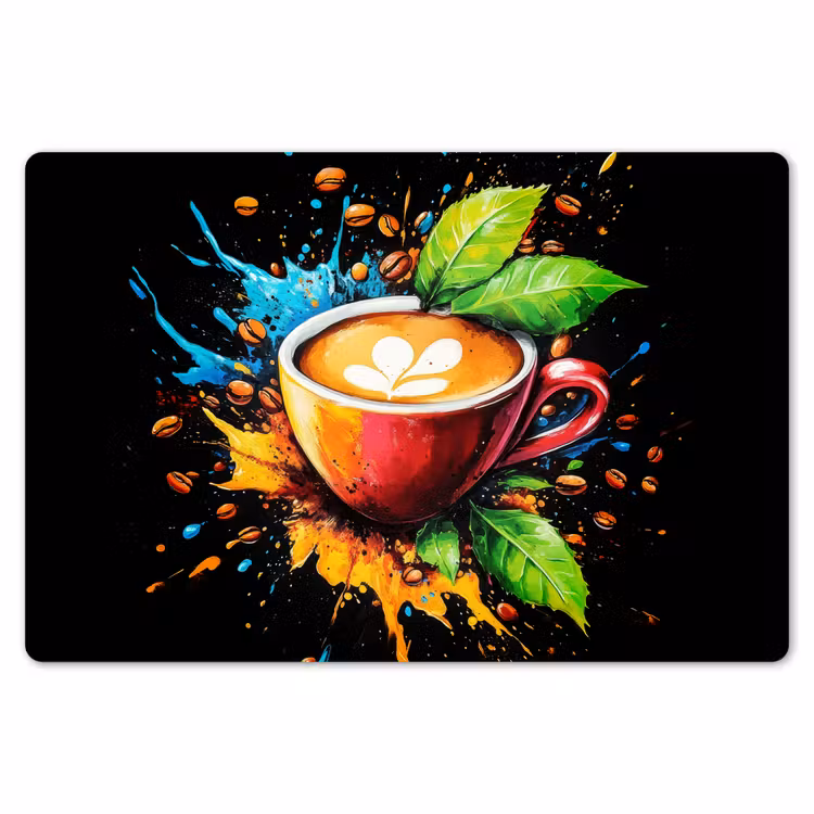 Koffie - Graffiti - Drinken - Abstract Placemat vinyl groot -zzsfeer1_Kitchenyeah-website