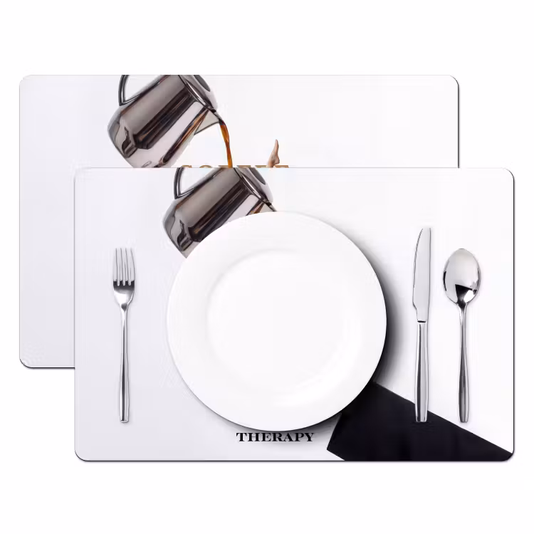 Koffie - Mok - Kan - Therapie Placemat vinyl groot -zzsfeer2_Kitchenyeah-website
