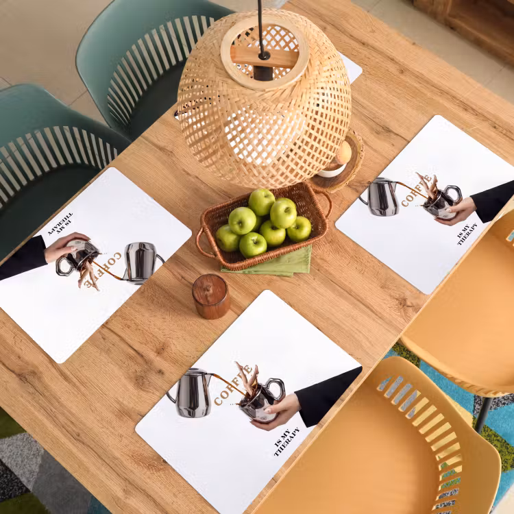 Koffie - Mok - Kan - Therapie Placemat vinyl groot -zzsfeer5_Kitchenyeah-website