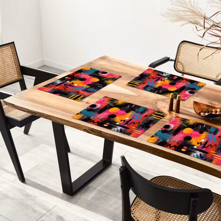 Kleurvlakken - Vormen - Kleurrijk - Abstract Placemat vinyl groot -zzsfeer4_Kitchenyeah-website
