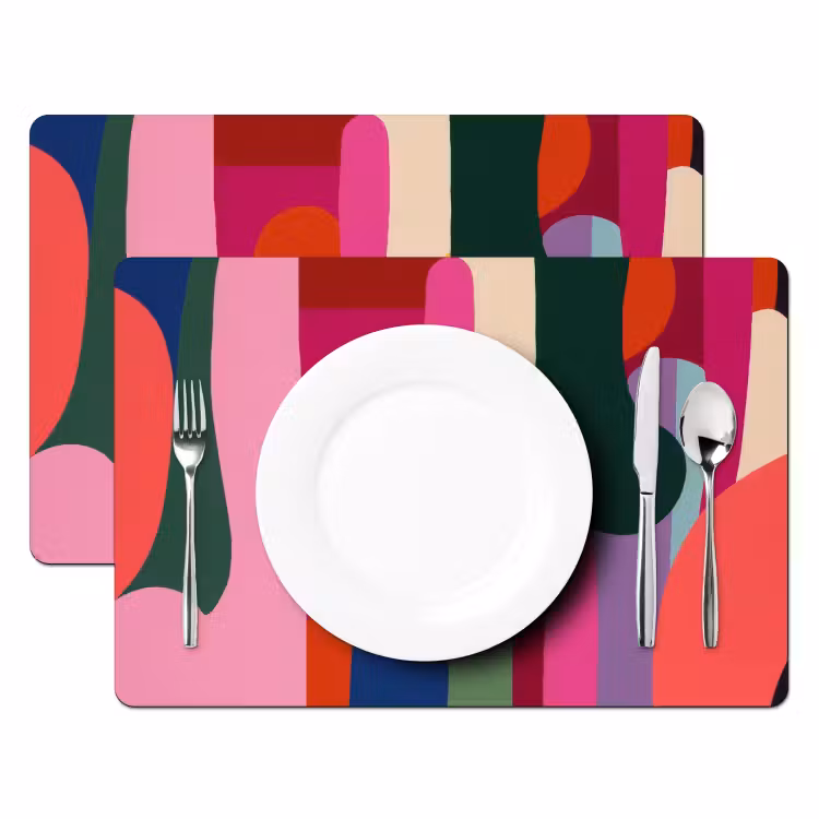 Kleurvakken - Recht - Rond - Abstract Placemat vinyl groot -zzsfeer2_Kitchenyeah-website