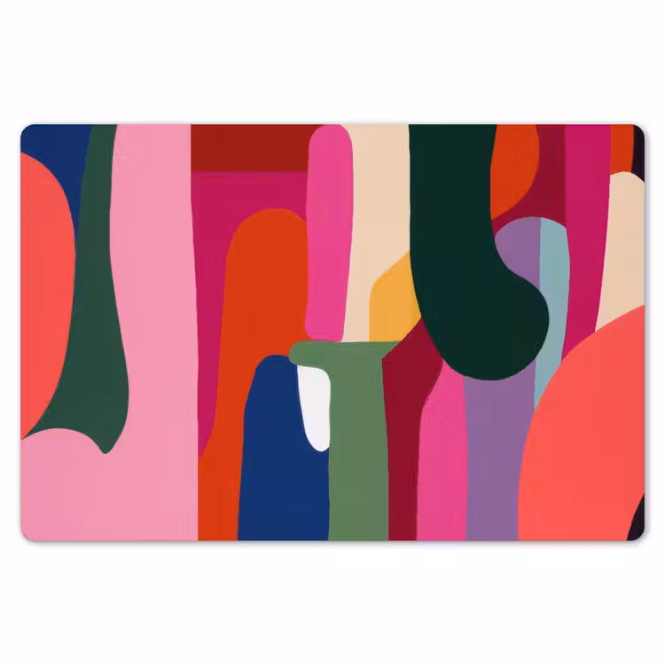 Kleurvakken - Recht - Rond - Abstract Placemat vinyl groot -zzsfeer1_Kitchenyeah-website