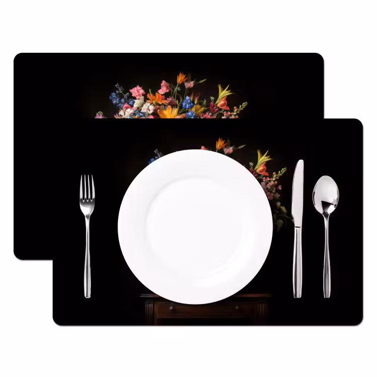 Kleur - Vaas - Bloemen - Boeket Placemat vinyl groot -zzsfeer2_Kitchenyeah-website