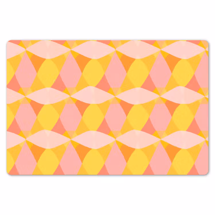 Kleurrijk - Ruitpatroon - Bladvormen Placemat vinyl groot 368 -zzsfeer1_Kitchenyeah-website