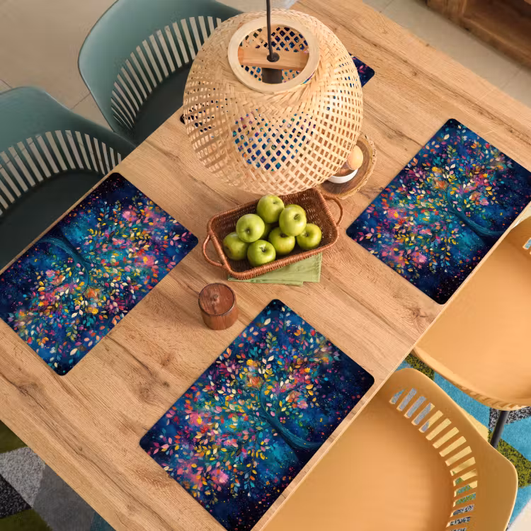 Kleurrijk - Boom - Magisch - Abstract Placemat vinyl groot -zzsfeer5_Kitchenyeah-website