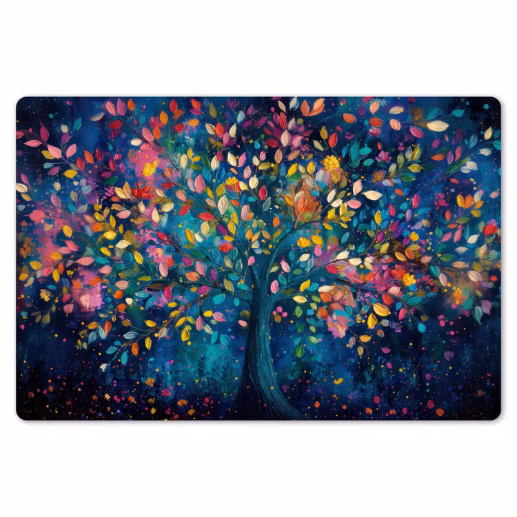 Kleurrijk - Boom - Magisch - Abstract Placemat vinyl groot -zzsfeer1_Kitchenyeah-website
