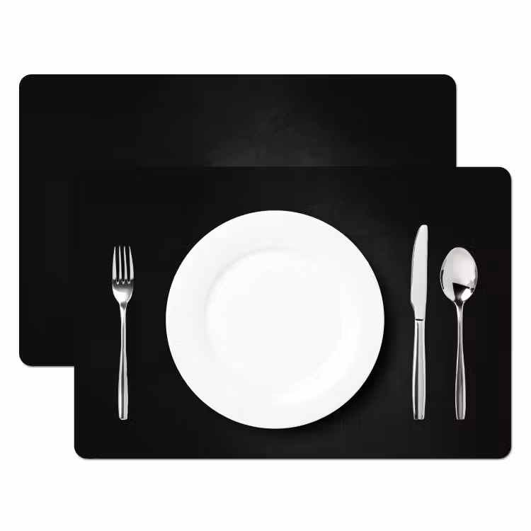 Beton - Zwart - Grijs - Structuur - Industrieel Placemat vinyl groot -zzsfeer2_Kitchenyeah-website