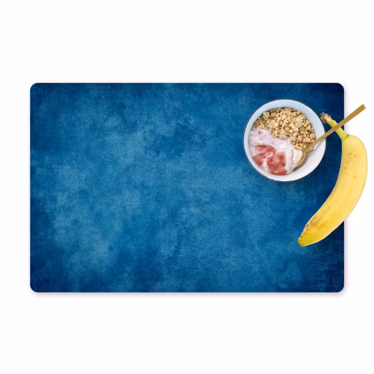 Beton - Blauw - Vintage - Structuur - Industrieel Placemat vinyl groot -zzzproduct_Kitchenyeah-website
