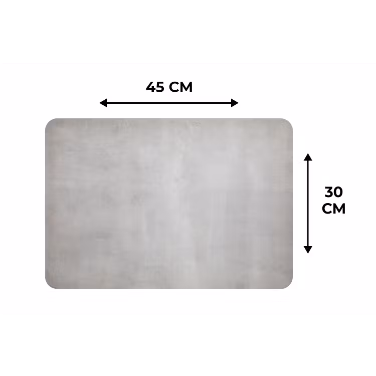 Beton - Grijs - Cement - Industrieel - Structuur Placemat vinyl groot -specs