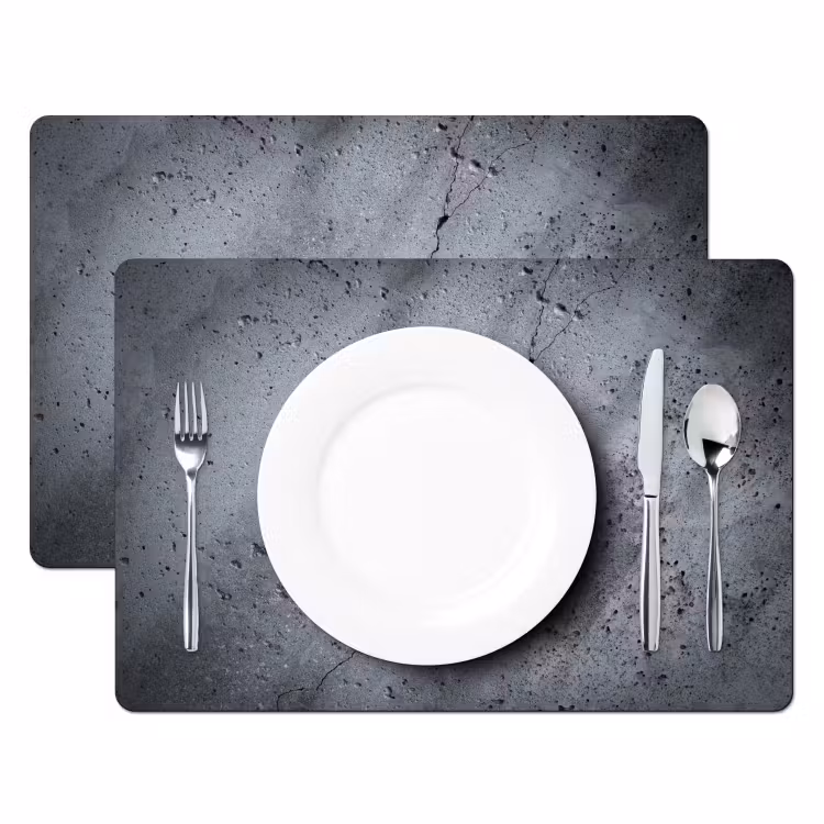 Beton - Grijs - Scheur Placemat vinyl groot -zzsfeer2_Kitchenyeah-website