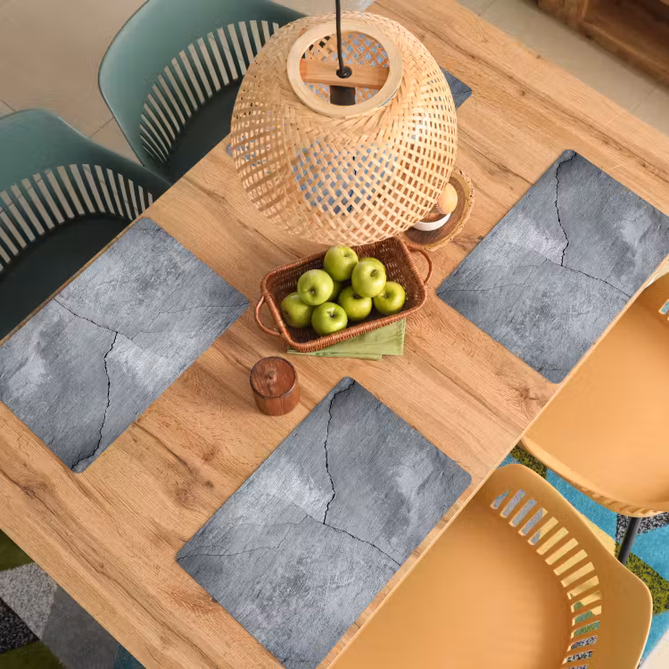 Beton - Grijs - Scheur Placemat vinyl groot -zzsfeer5_Kitchenyeah-website