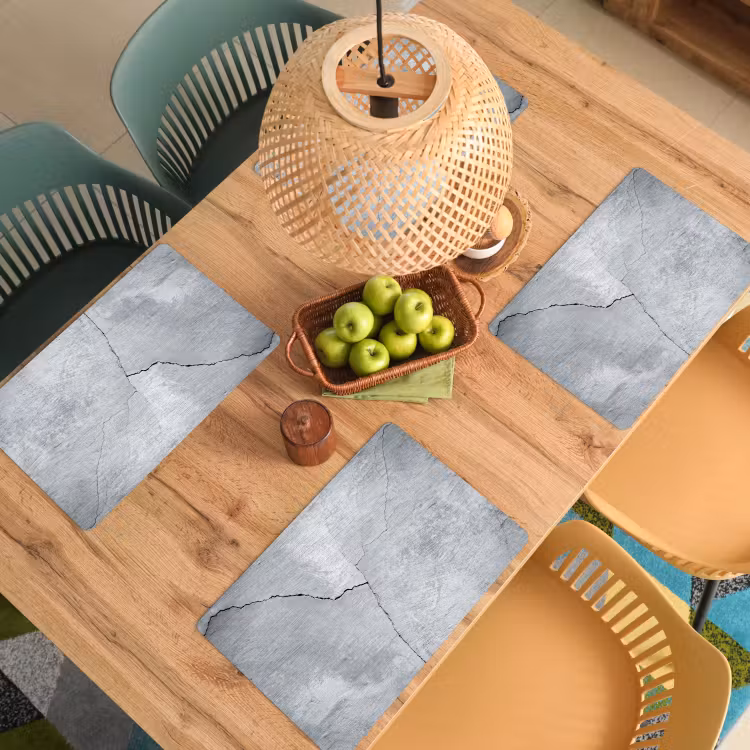 Beton - Scheur - Grijs Placemat vinyl groot -zzsfeer5_Kitchenyeah-website