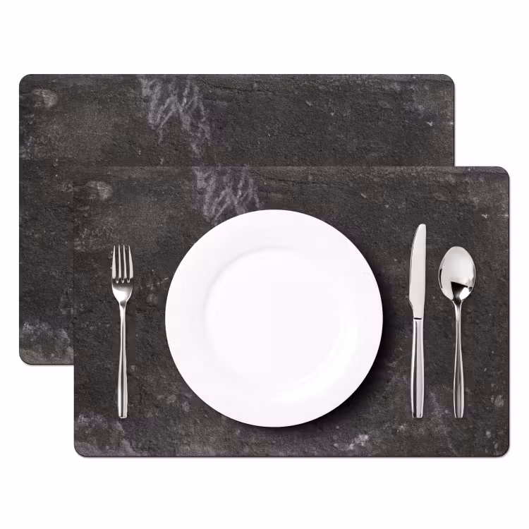 Beton - Muur - Zwart - Vintage - Industrieel Placemat vinyl groot -zzsfeer2_Kitchenyeah-website