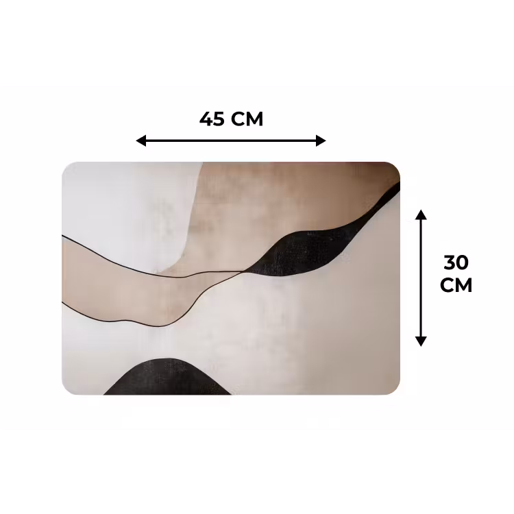 Contourlijnen - Abstracte landschap Placemat vinyl groot -specs