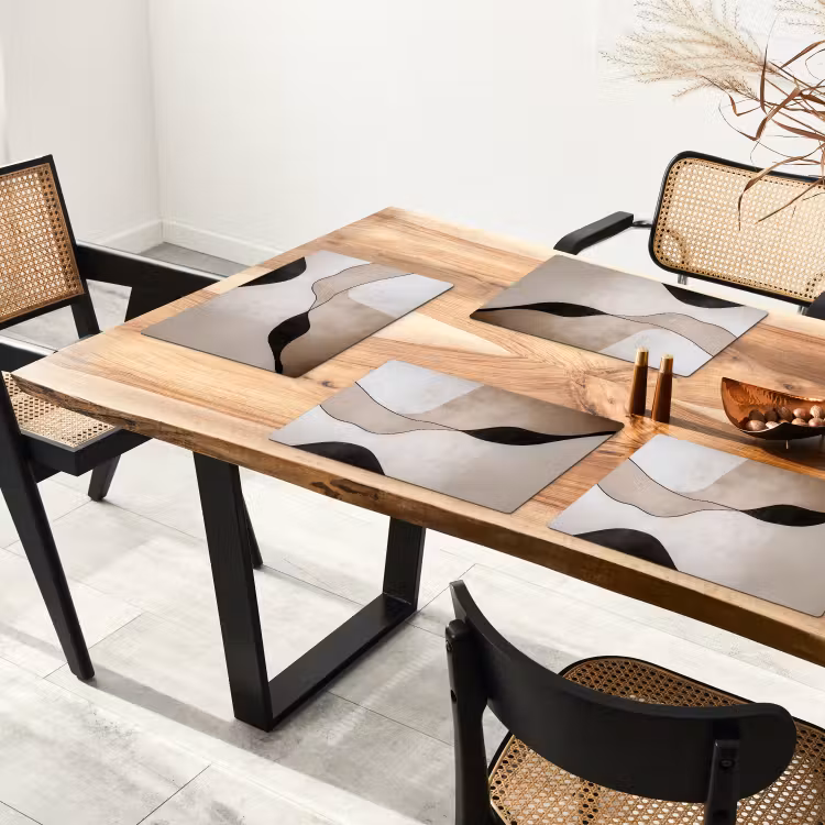 Contourlijnen - Abstracte landschap Placemat vinyl groot -zzsfeer4_Kitchenyeah-website