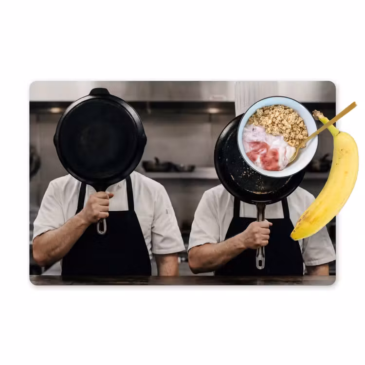 Koks - Koekenpannen - Keuken Placemat vinyl groot -zzzproduct_Kitchenyeah-website