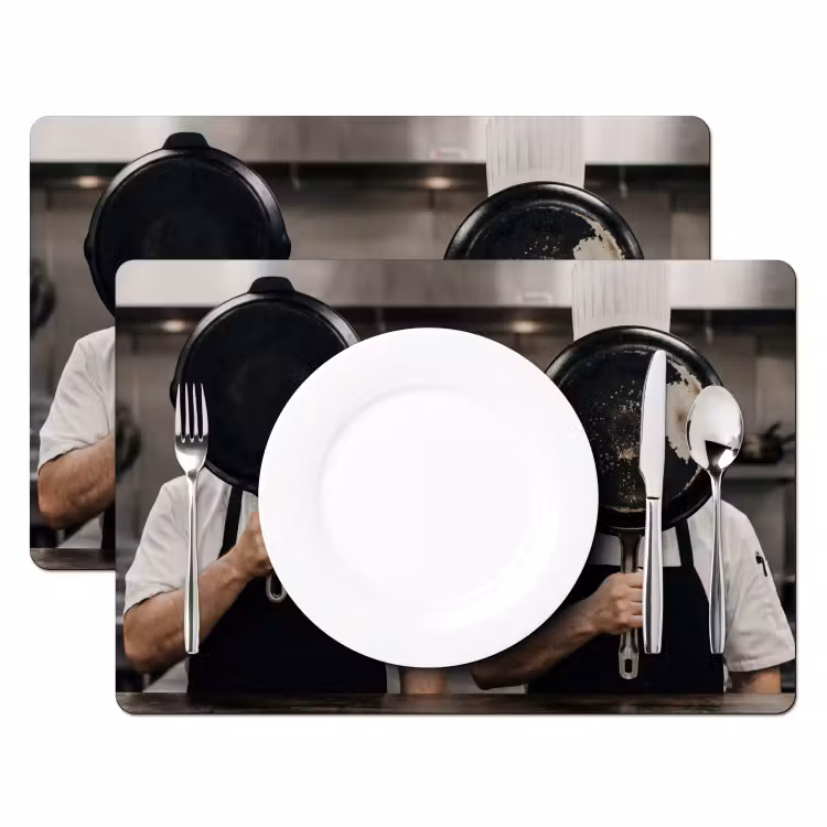 Koks - Koekenpannen - Keuken Placemat vinyl groot -zzsfeer2_Kitchenyeah-website