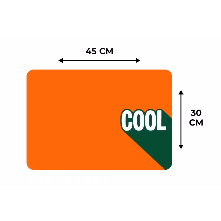 Cool - Oranje - Groen Placemat vinyl groot -specs