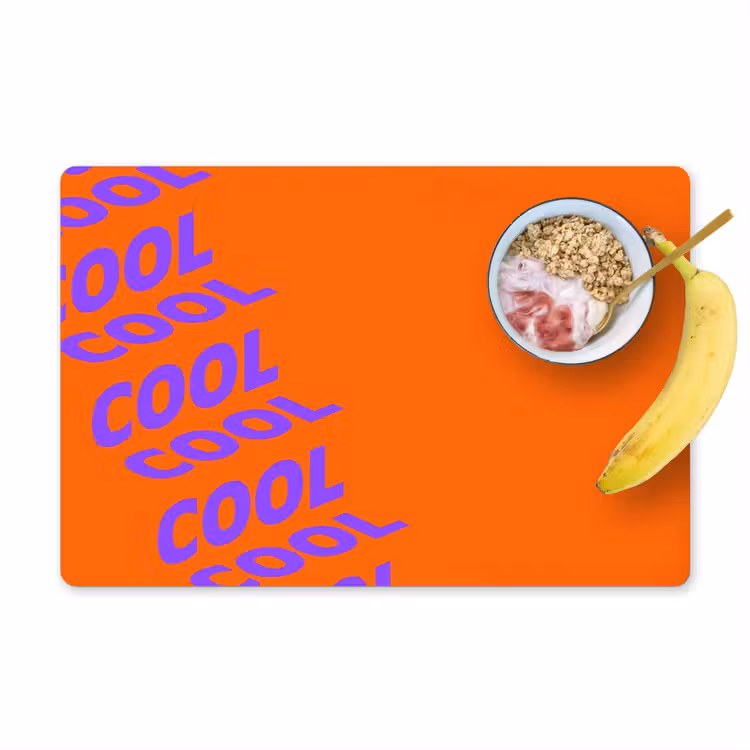 Cool - Paars - Oranje Placemat vinyl groot -zzzproduct_Kitchenyeah-website