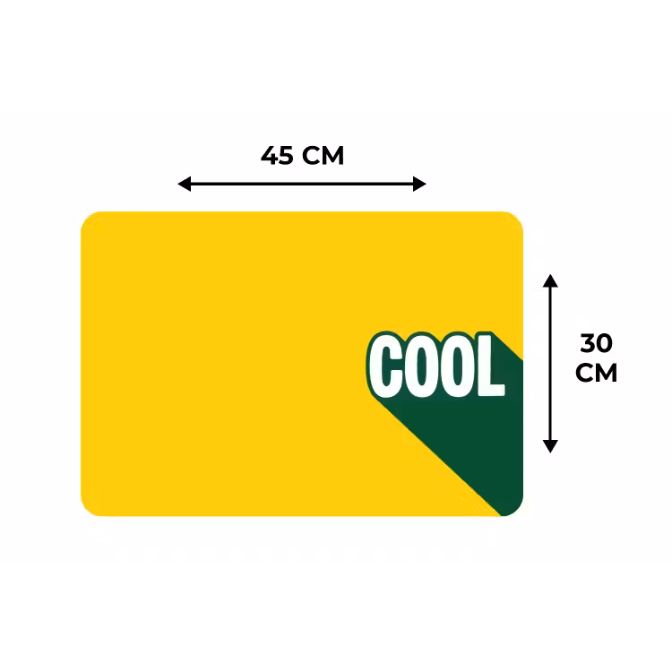 Cool - Geel - Groen Placemat vinyl groot -specs