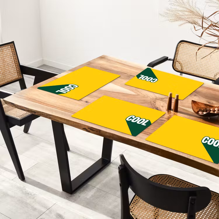 Cool - Geel - Groen Placemat vinyl groot -zzsfeer4_Kitchenyeah-website