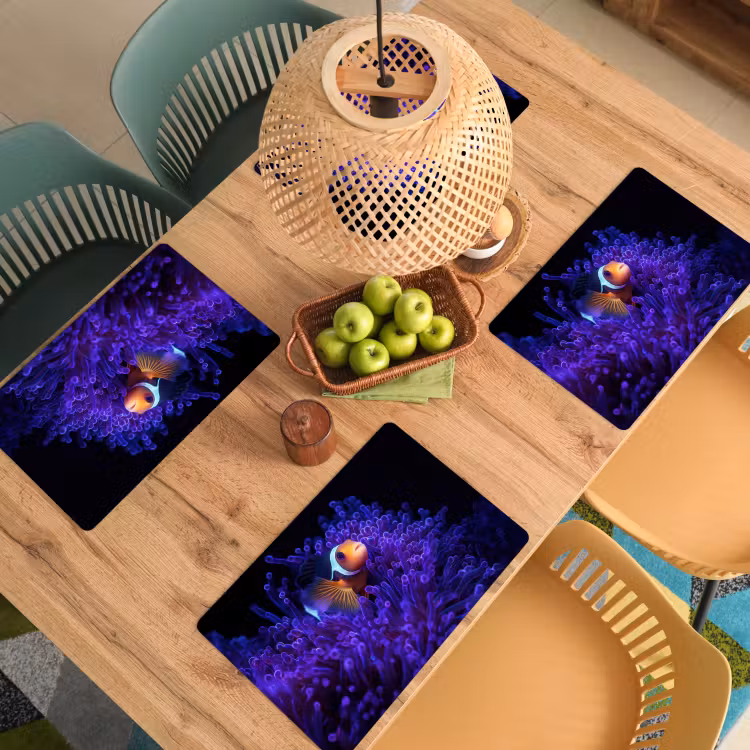 Koraal - Vis - Oranje - Zee Placemat vinyl groot -zzsfeer5_Kitchenyeah-website