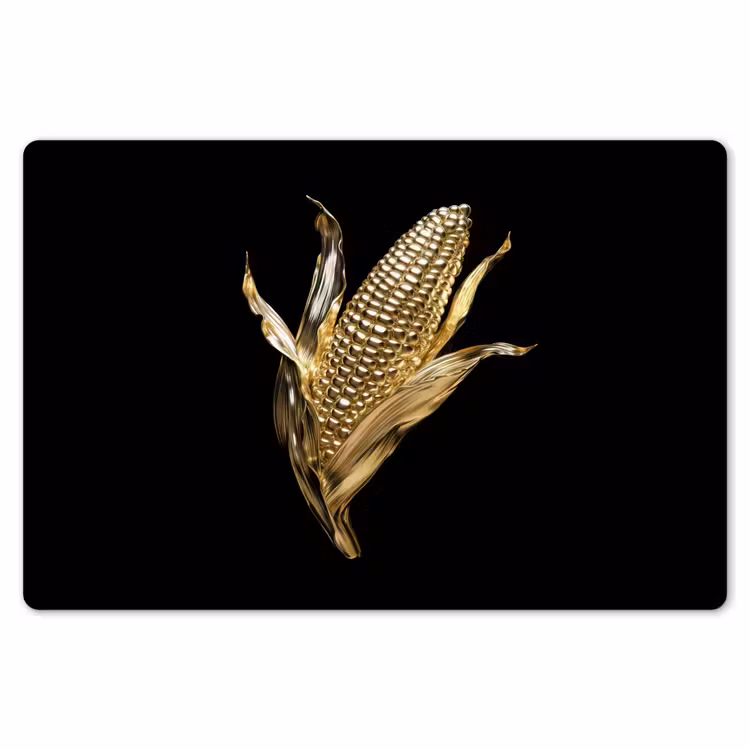 Mais - Eten - Goud - Zwart Placemat vinyl groot -zzsfeer1_Kitchenyeah-website