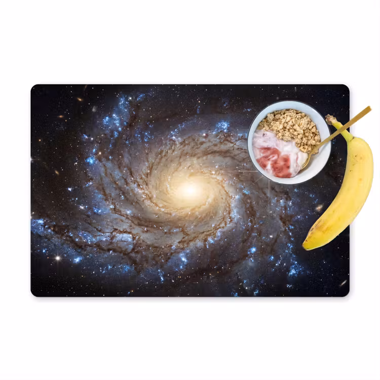 Kosmos - Sterrenstelsel - Donker Placemat vinyl groot -zzzproduct_Kitchenyeah-website