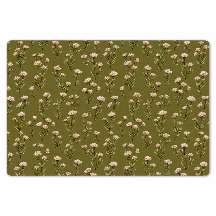 Landelijk - Bloemen -  Groen Placemat vinyl groot 368 -zzsfeer1_Kitchenyeah-website