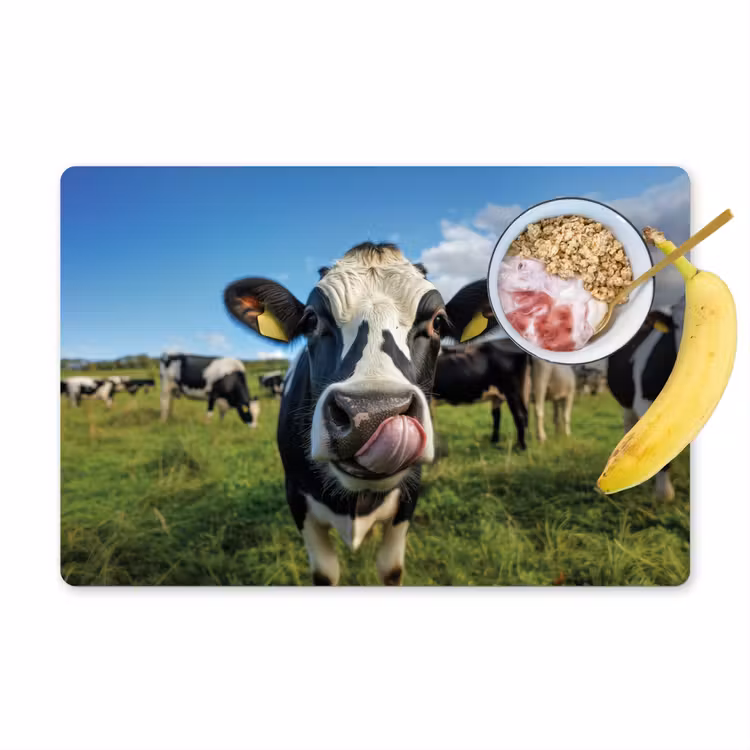Koe - Tong - Weide Placemat vinyl groot -zzzproduct_Kitchenyeah-website