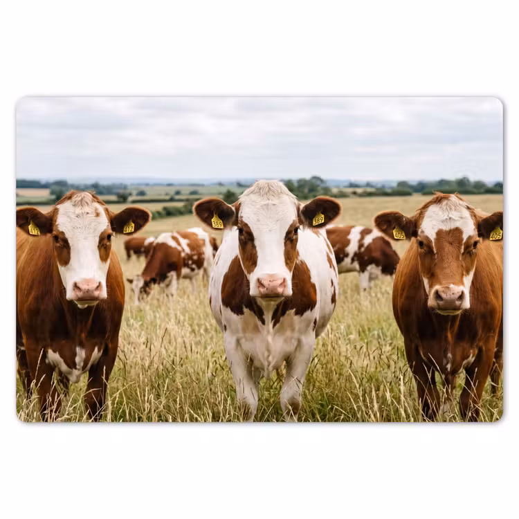 Koeien - Portret - Weide - Boerderij - Nieuwsgierig Placemat vinyl groot -zzsfeer1_Kitchenyeah-website
