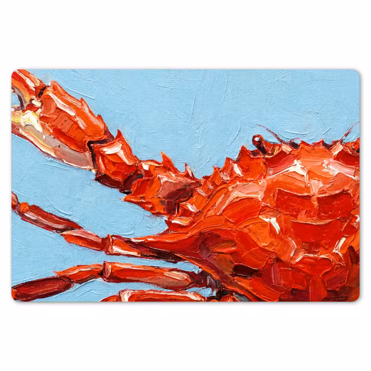 Krab - Zee - Dieren - Abstract - Rood Placemat vinyl groot -zzsfeer1_Kitchenyeah-website
