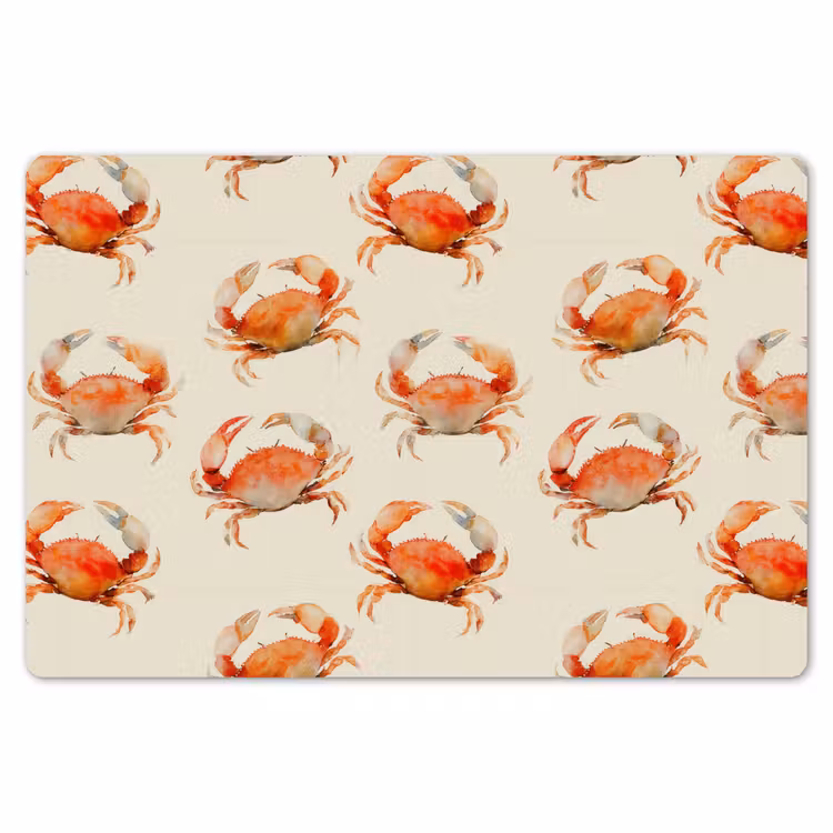Krabben - Patroon - Oranje Placemat vinyl groot 368 -zzsfeer1_Kitchenyeah-website
