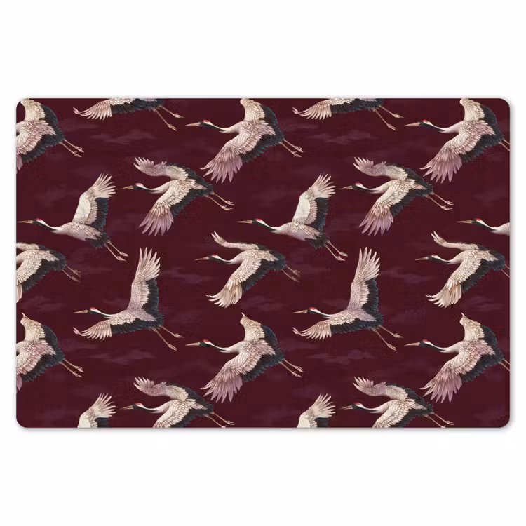 Kraanvogels - Klassiek - Bordeaux Placemat vinyl groot 368 -zzsfeer1_Kitchenyeah-website