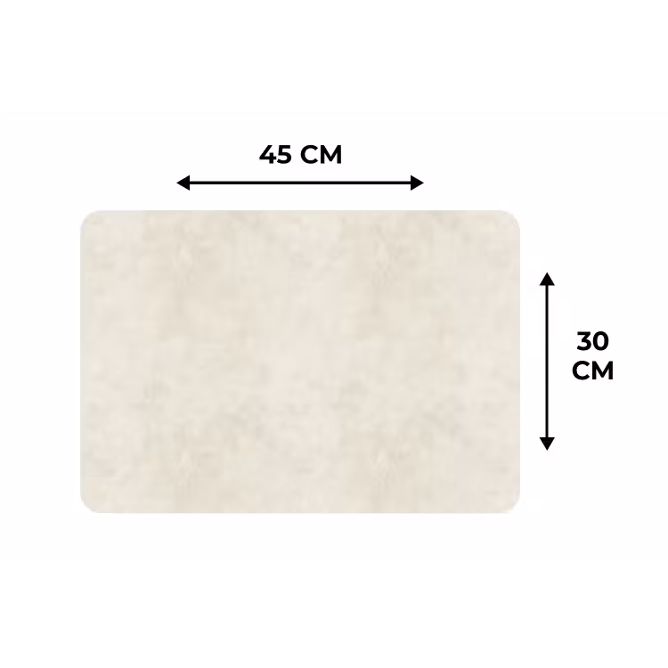 Crème - Egaal - Beton Placemat vinyl groot 368 -specs