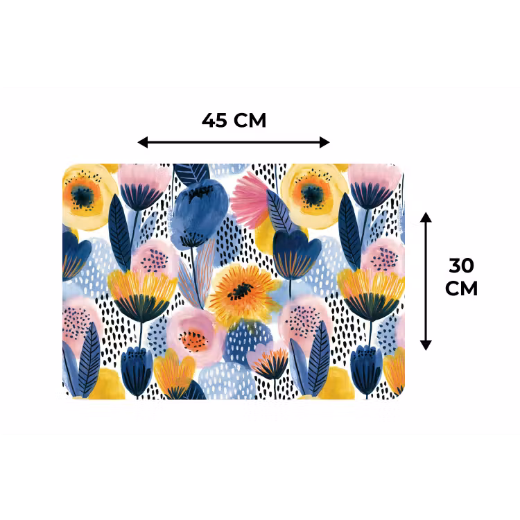 Creatief - Patroon - Kleurrijk Placemat vinyl groot 368 -specs