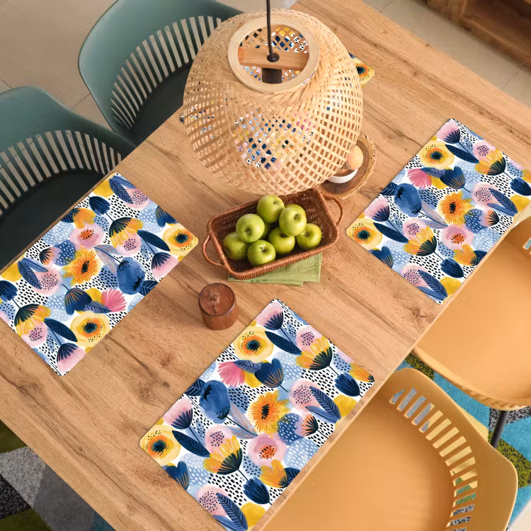 Creatief - Patroon - Kleurrijk Placemat vinyl groot 368 -zzsfeer5_Kitchenyeah-website