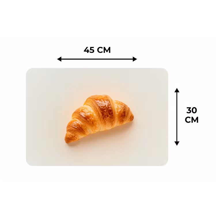 Croissant - Brood - Beige Placemat vinyl groot -specs