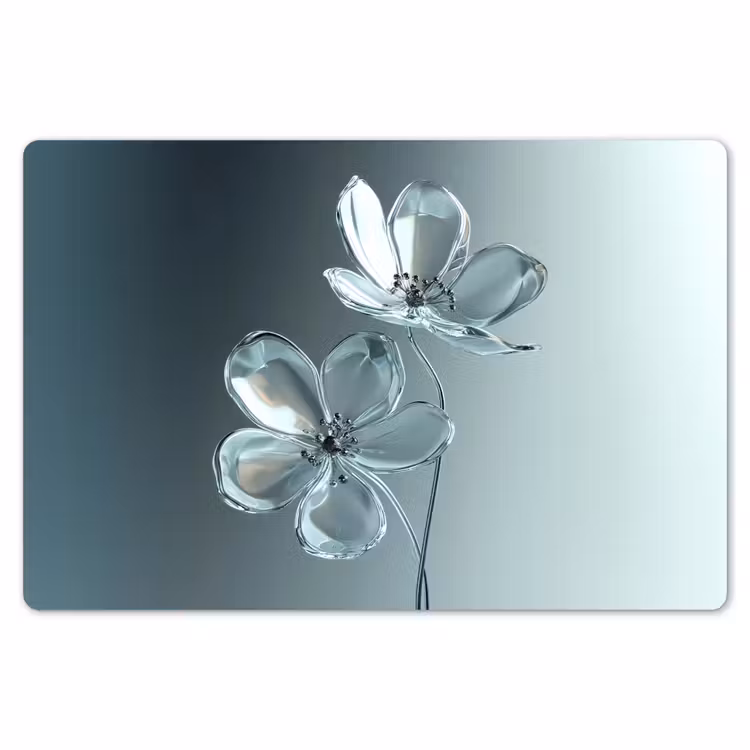 Kristal - Bloemen - Grijs Placemat vinyl groot -zzsfeer1_Kitchenyeah-website