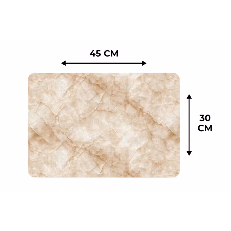 Kristalstructuur - Bruin - Marmer Placemat vinyl groot 368 -specs
