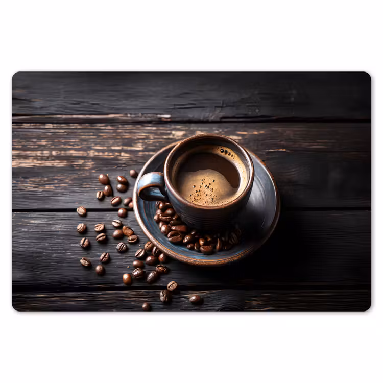 Kop - Koffie - Hout - Bonen Placemat vinyl groot -zzsfeer1_Kitchenyeah-website