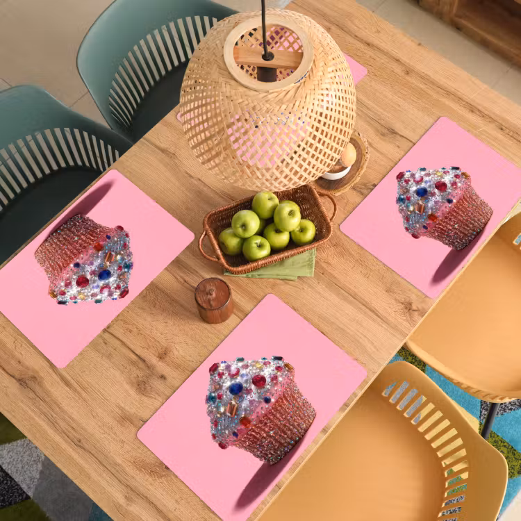Cupcake - Kleurrijk - Edelstenen Placemat vinyl groot -zzsfeer5_Kitchenyeah-website